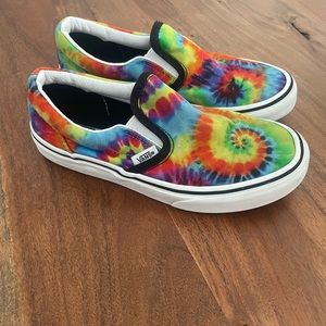 Tie dye slip on Vans